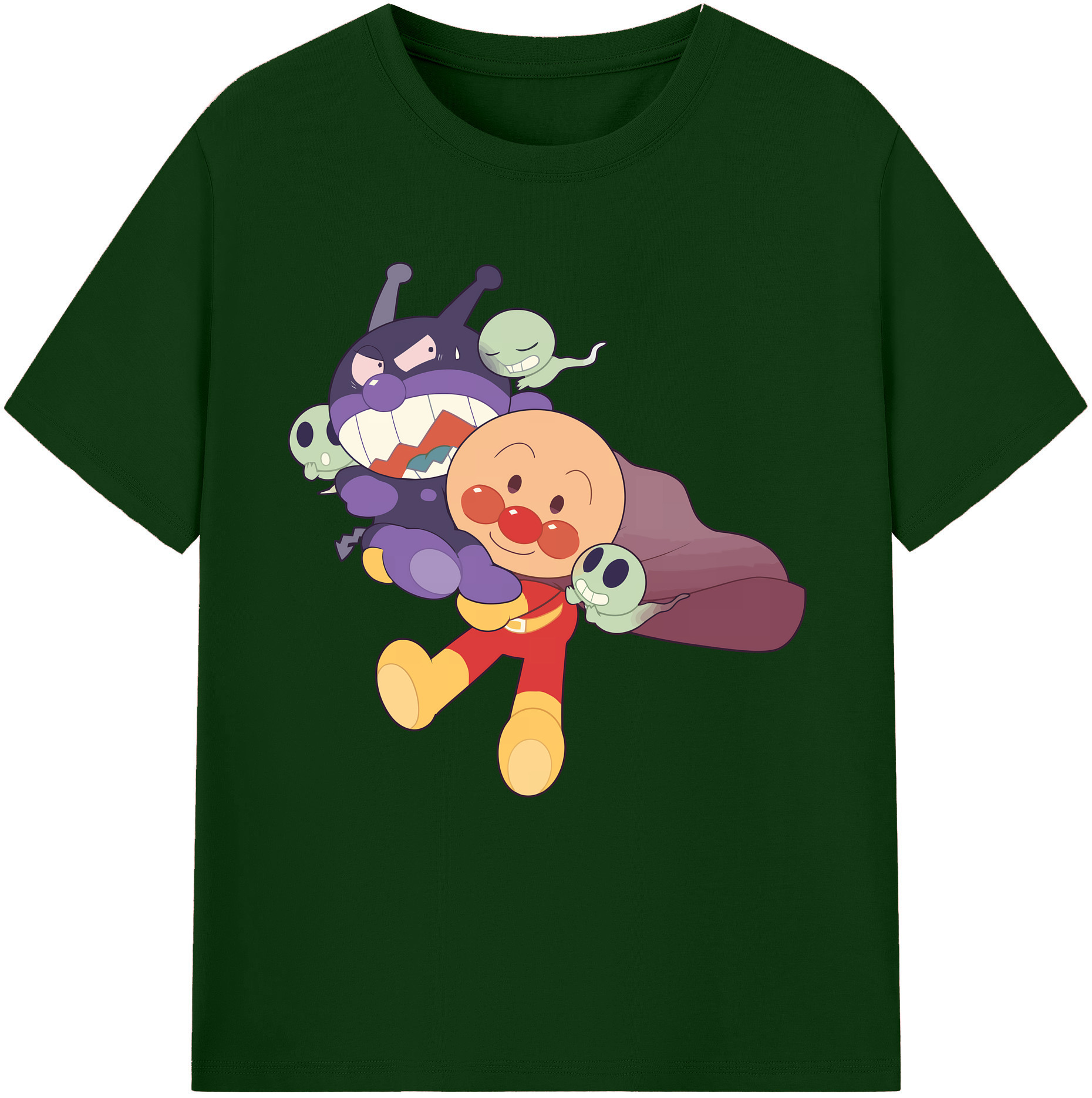 （画像用） アンパンマン Anpanman 綿100％半袖Tシャツ（フロントプリント）